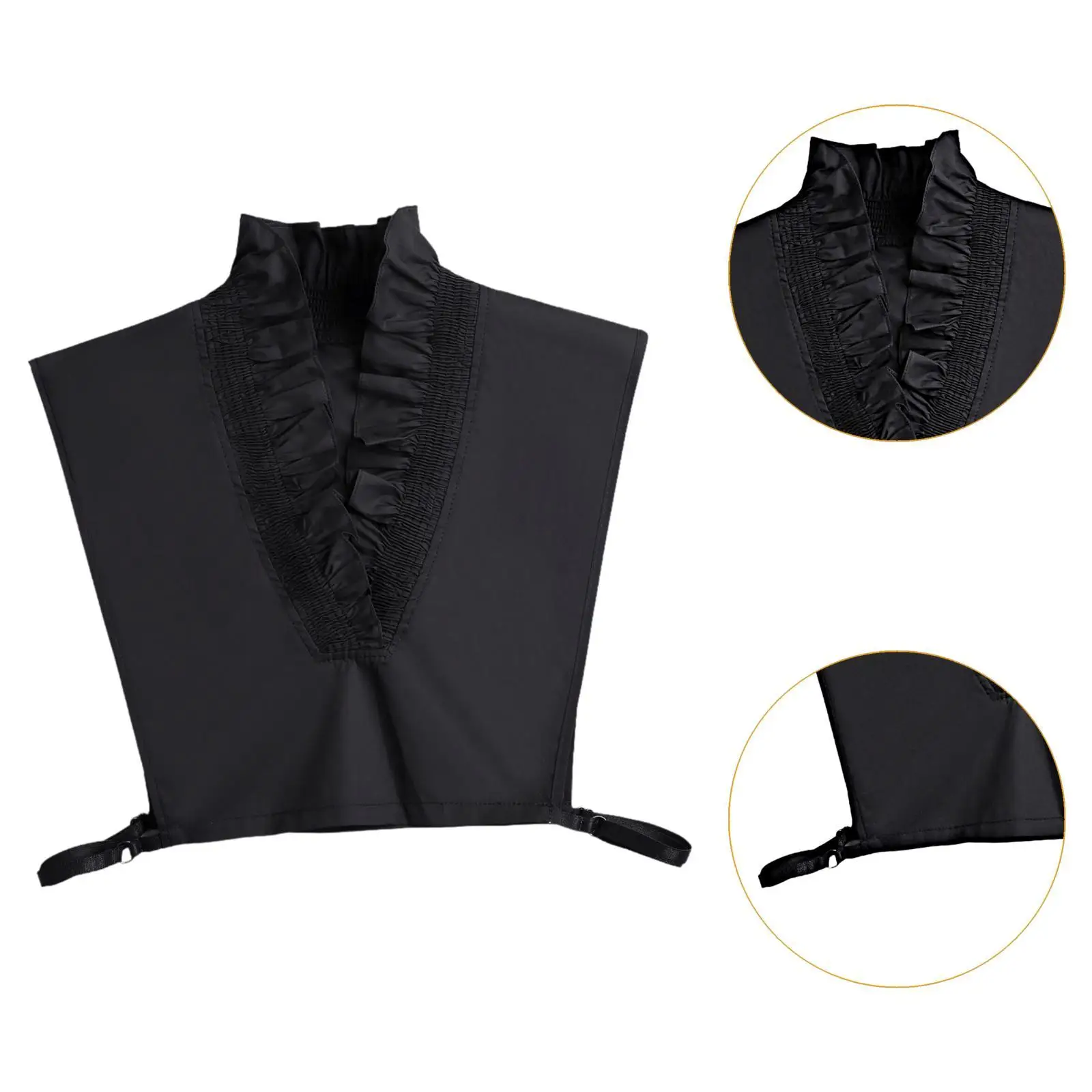 Ruffle False Collar Elegant Neck Cover Adjustable Upright Collar Floral Lace Neckline Vest Fake Collar for Underwear Clothes