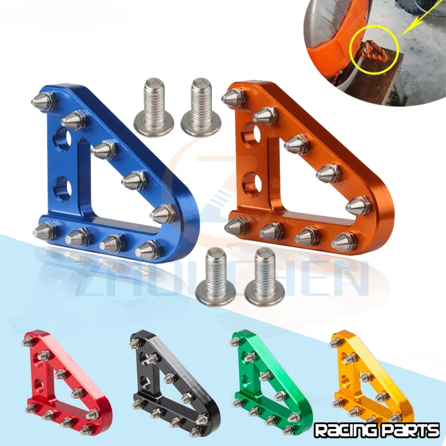 Motorcycle CNC Rear Brake Pedal Step Plate Tip For EXC 300 450 690 Motocross Accessories Cafe Racer Equipments Modified Parts