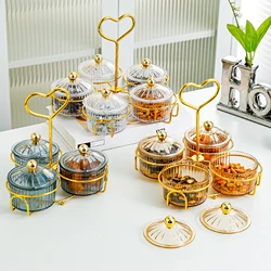 Dried Fruit Tray Serving Bowls and Handle Condiment Tray Dessert Dividing Plate for Cookies Party Nuts Kitchen Appetizer