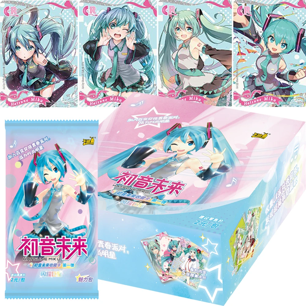 

KAYOU Hatsune Miku Collection Cards Megurine Luka Kagamine Rin Len Virtual Singer Anime Character Prop Show Card Kids Toys Gifts