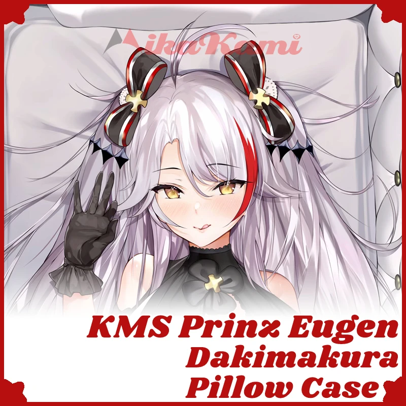 

KMS Prinz Eugen Dakimakura Game Azur Lane Pillow Case Hugging Cushion Cover Otaku Full Body Pillowcase Home Bedding Decor Gift