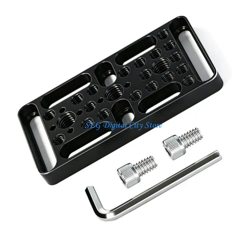 

U75B Multifunctional Camera Cheese Plate 1/4inch 3/8inch Thread Large Cheese Plate for Cameras Tripod Photography Accessories