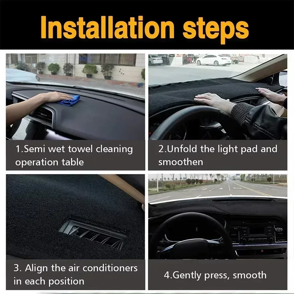Anti-sun Car Dashboard Dashmat Center Console Dash Avoid Light Mat Accessorie For Citroen Grand C4 Picasso SpaceTourer 2006~2013