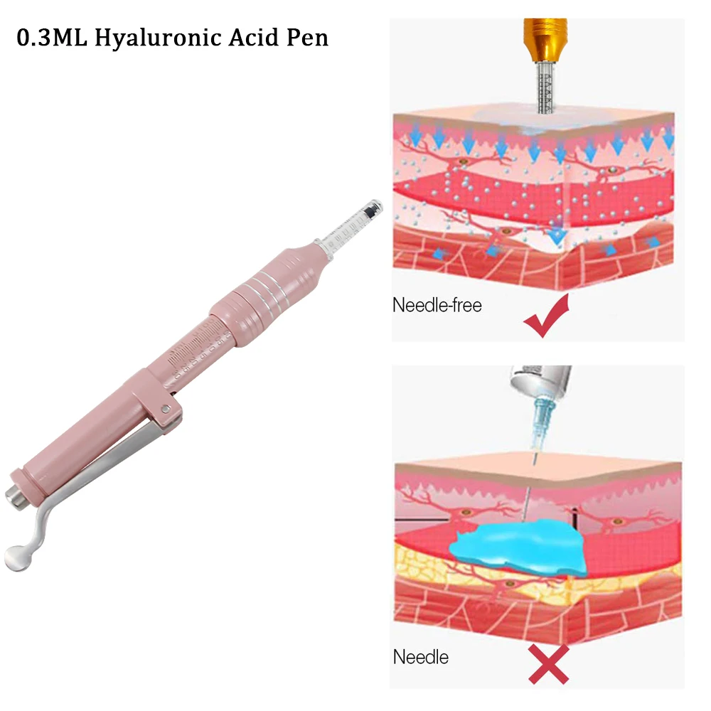 Meso hyaluron gun No-Needle Mesotherapy acid gun Non Invasive atomizer hyaluronic pen lip dermal filler injector Anti-wrinkle