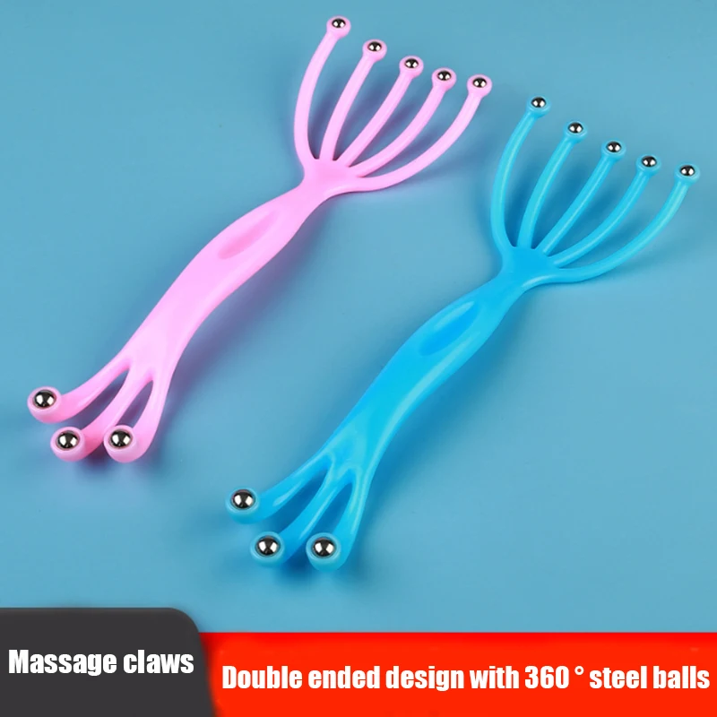 Manual Scalp Massager With Two Ball Massage Claw On Both Sides Of The Head Brain Acupoint Massage Claws Finger Massager For Head