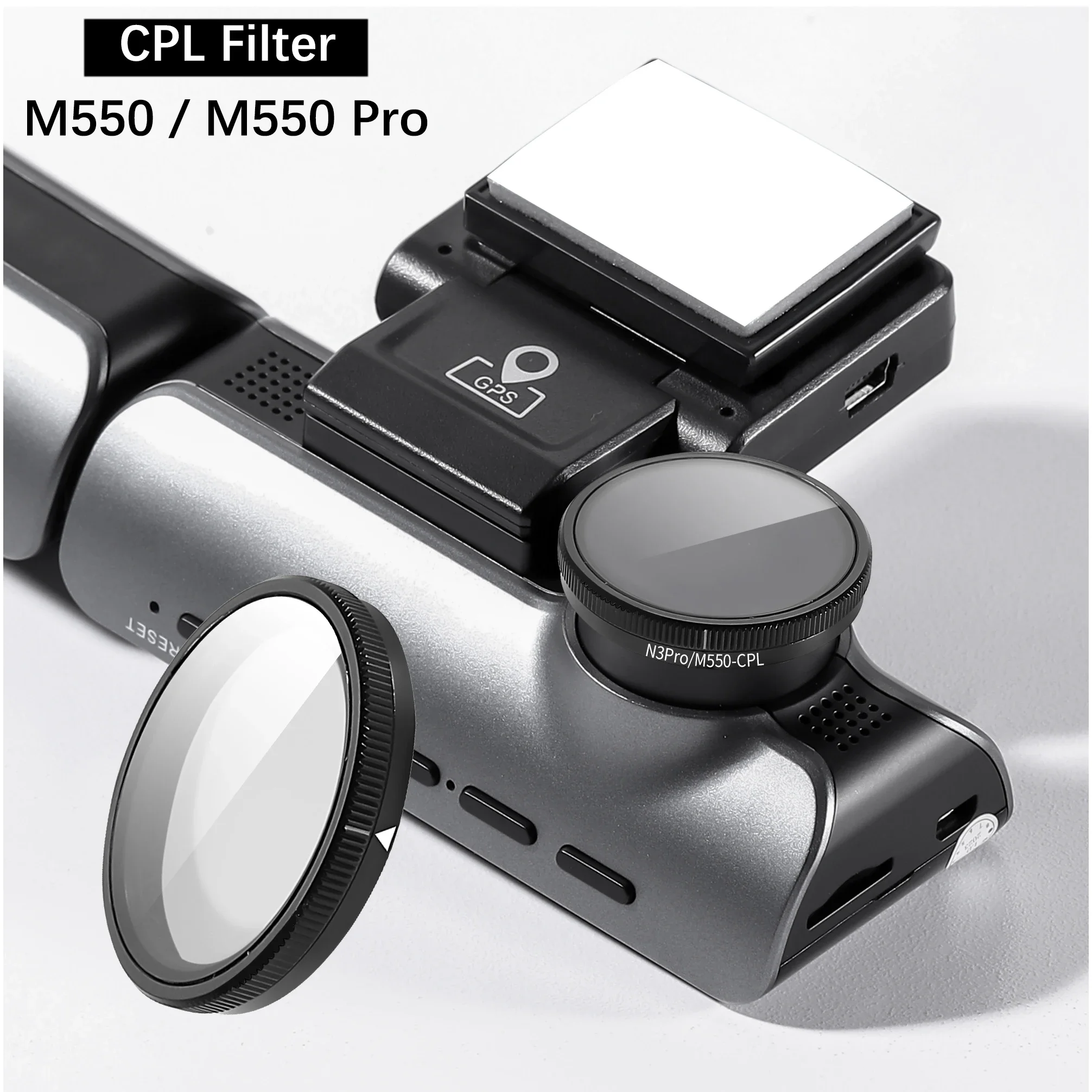 for AZDOME Dash Cam M550/ M550 Pro CPL Filter for AZDOME M550 HD Lens Dust Protection Anti Glare M550 Static Sticker