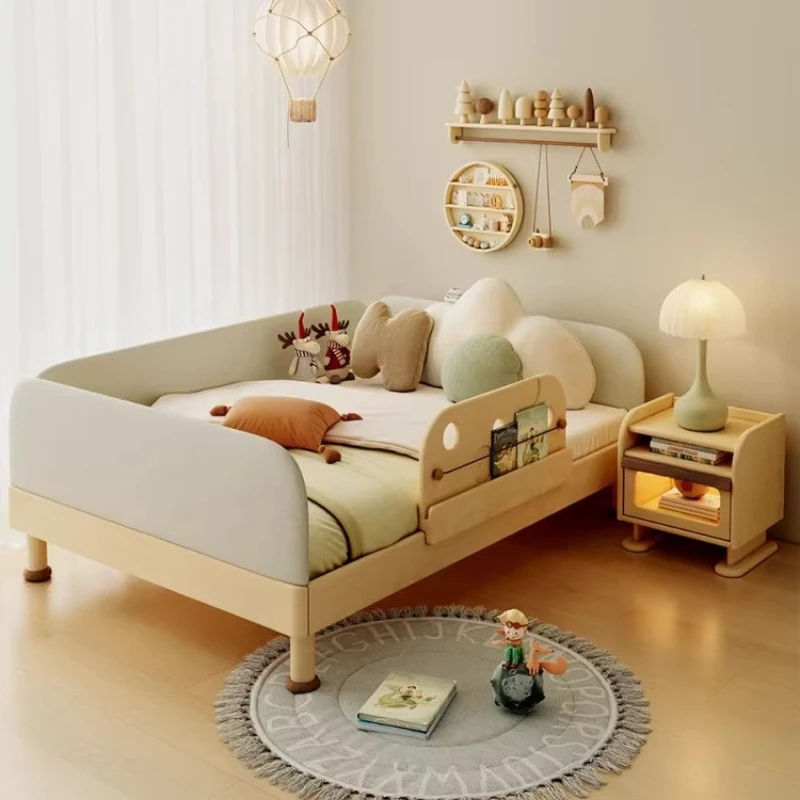 

Montessori Floor Bed Solid Wood with Guardrails Boys and Girls Tatami Bedroom New Original