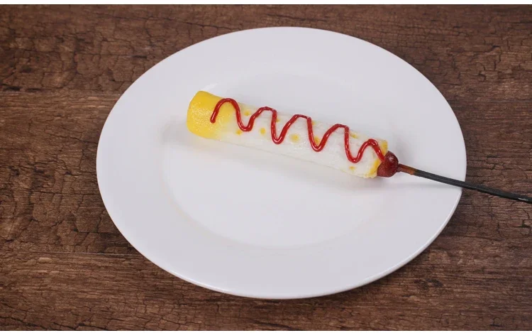 Simulation food model fake egg roll sausage egg roll hot dog model display prop custom Artificial hot dog egg roll model