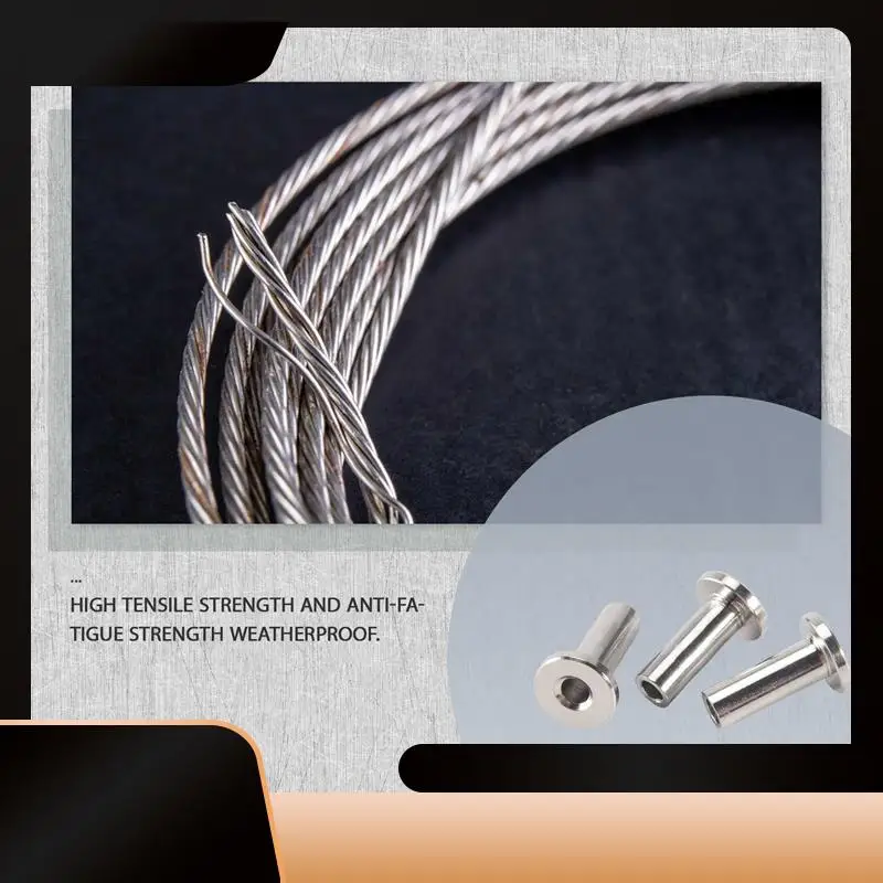 

20Pcs Stainless Steel Protector Sleeves Protective Sleeves Grommet Kit For 1/8Inch Wire Rope Cable Railing, DIY Balustrade T316