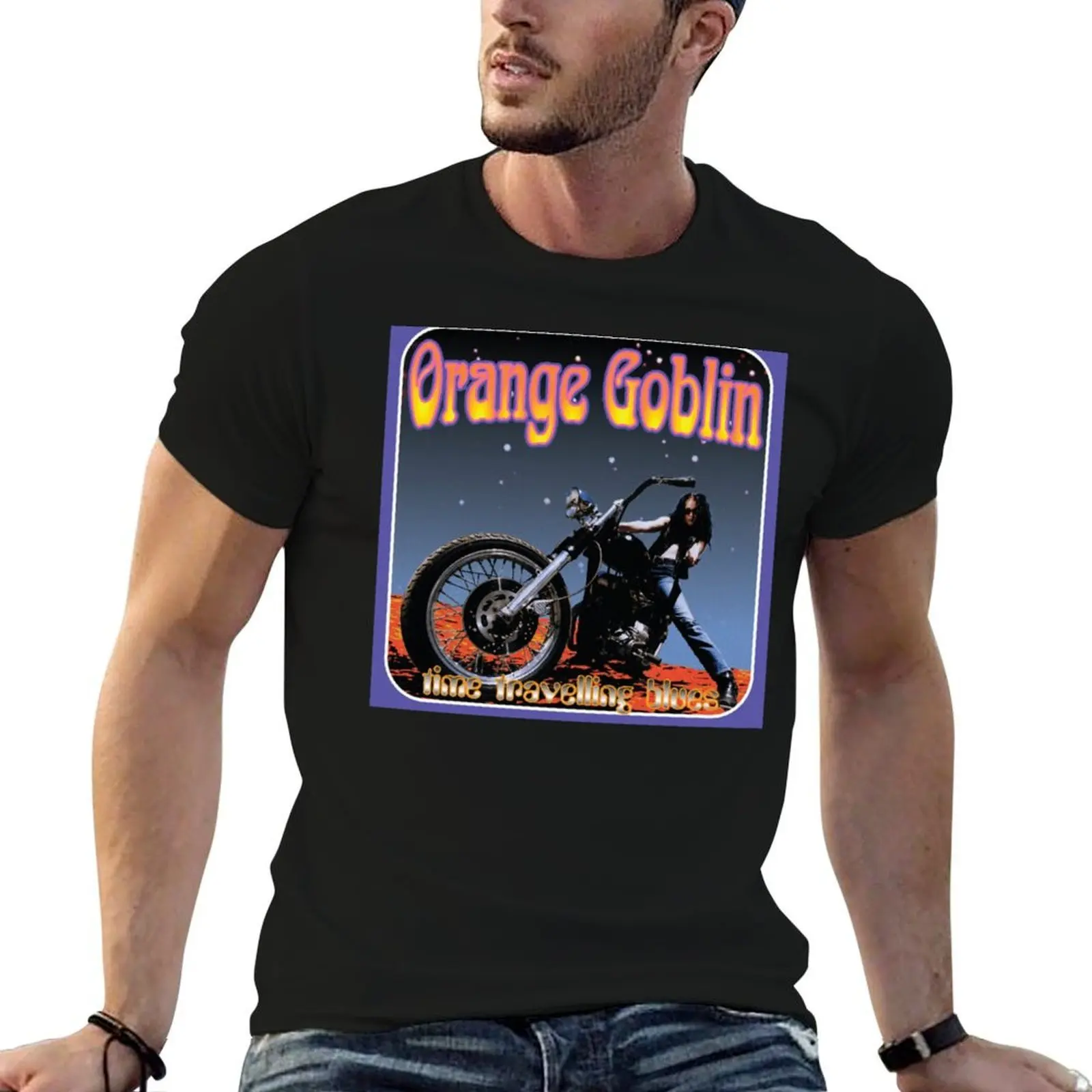 

Orange Goblin - Time Travelling Blues album 1998 T-Shirt t shirts for man graphic funny graphic t shirts for man T-Shirt
