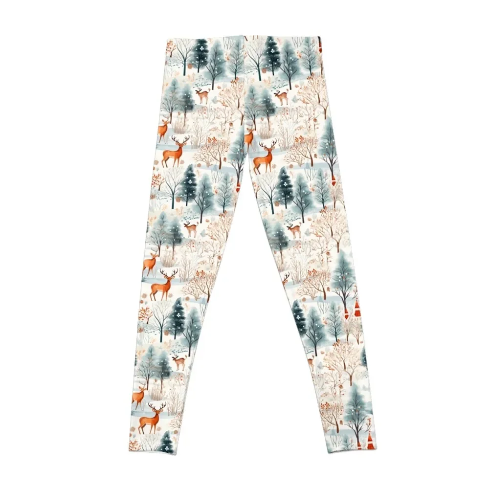 Enchanted Deer in Winter Wonderland: Ethereal Snow Art Leggings sports for gym Golf wear push up tights for Womens Leggings