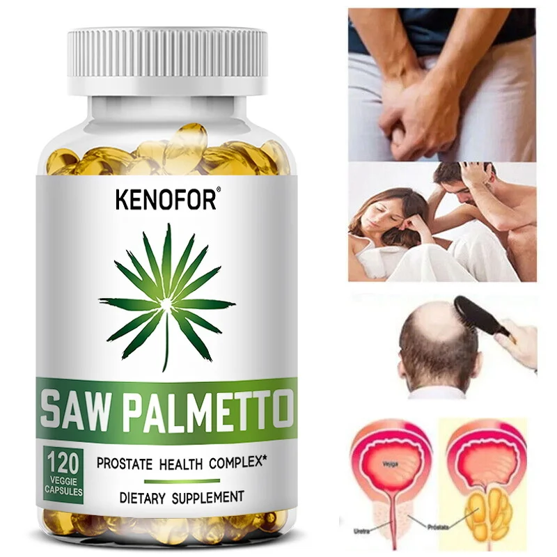 Prostate Health Capsules - Natural Saw Palmetto Extract DHT Blocker, Helps Relieve Pain and Helps Maintain Normal Energy Levels