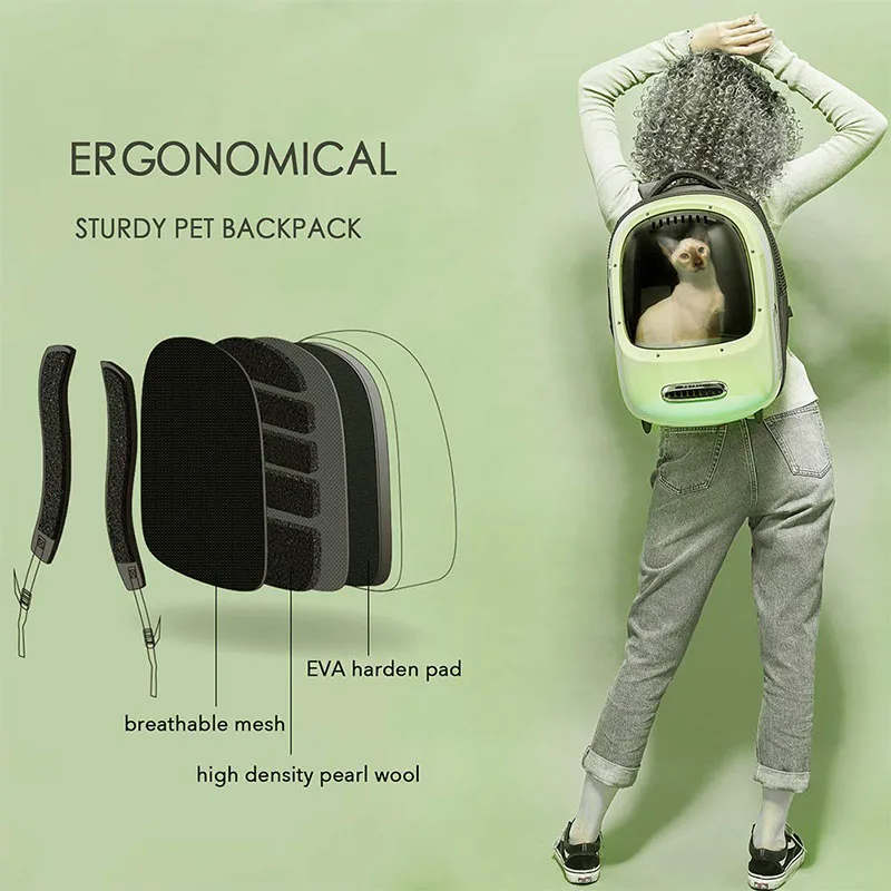 Vintage Style Travel Window Pet Cat Backpack Outdoor Carrier Bag Waterproof Breathable Pet Travel Bag Dog Cat Space Capsule