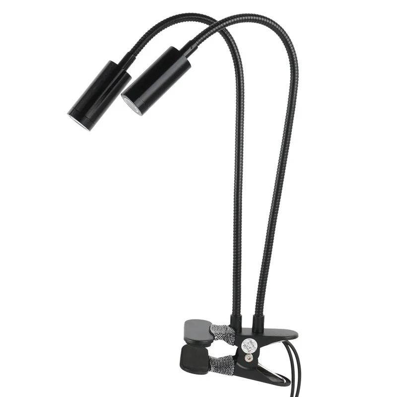 LED Clip-on Dual Spotlight, Adjustable Side Spotlight, Industrial Camera Video Microscope Lighting Fill Light