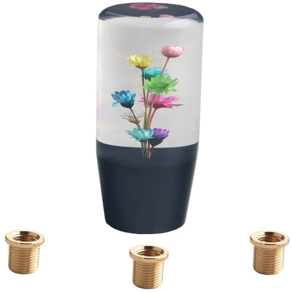 

Manual Gear Stick Shifter Knob JDM 10CM Real Flowers Shift Knob Universal Shift Head M12X1.25 M10X1.5 M10X1.25 M8x1.25