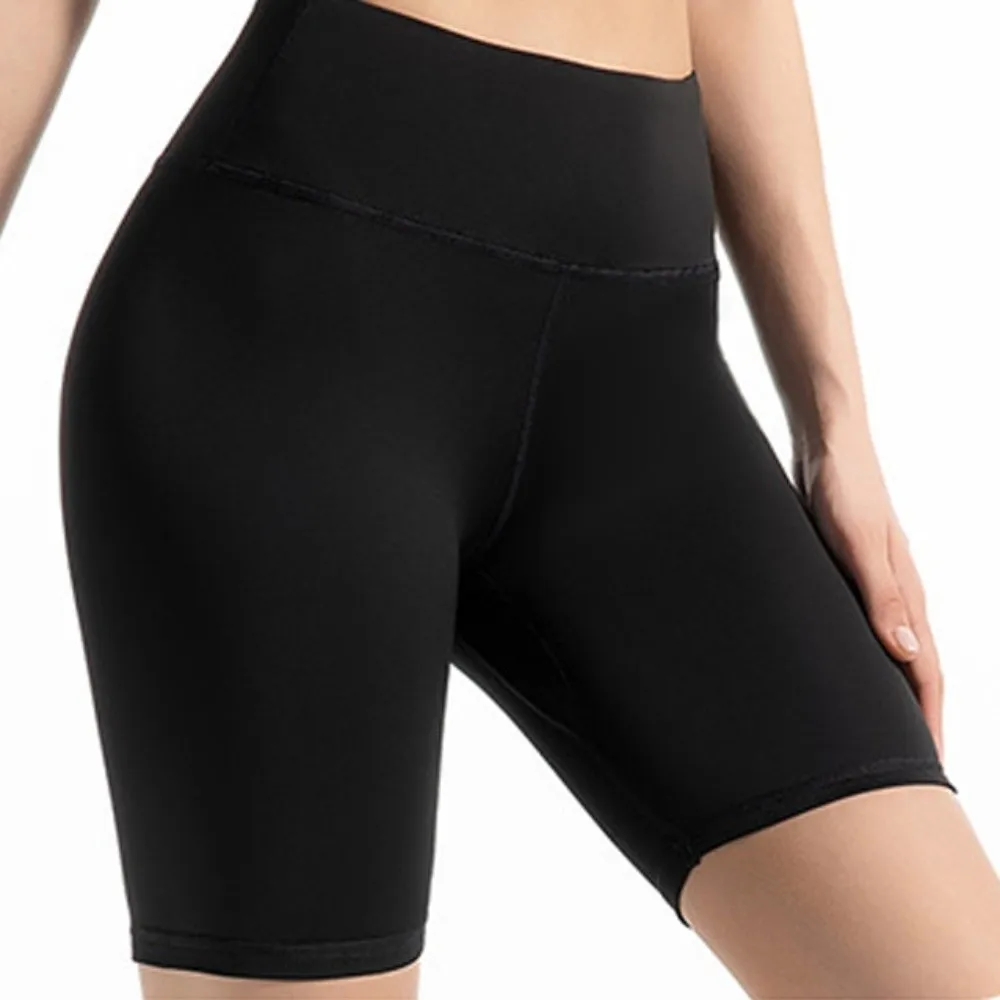 شورت يوجا عالي المرونة، شورت رياضي مضغوط، سريع الجفاف، تصميم عالي الخصر لرفع المؤخرة، شورت للجري، شورت صيفي للتمرين