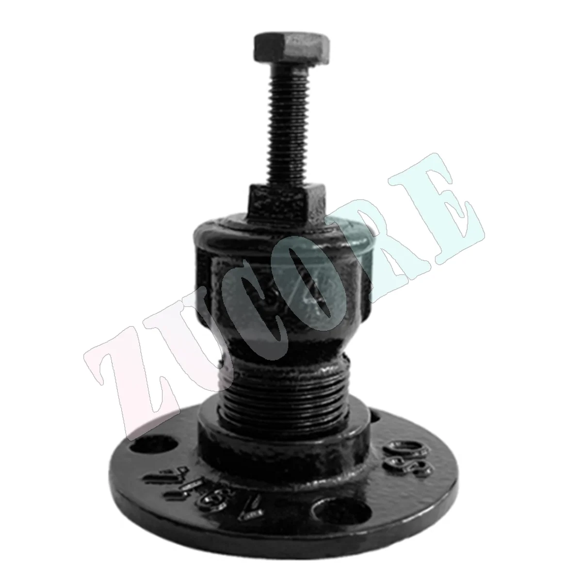 AA98 두꺼운 철관 수도관 계단 산업용 고정 브래킷 계단 난간 벽 지지대 고정 장치 2개