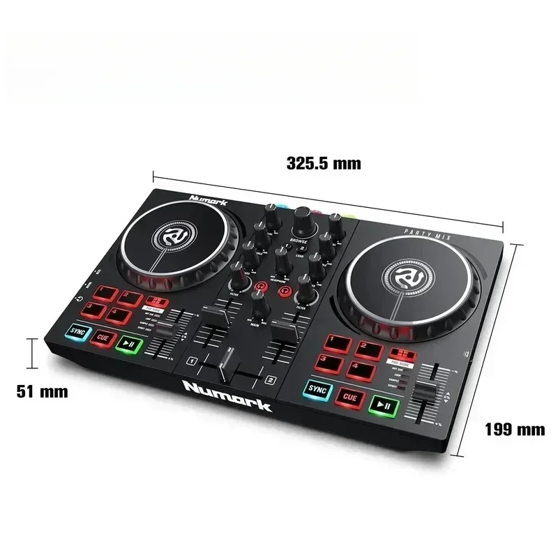 اصنع لوحدة تحكم Partymix Novice DJ Serato Vdj ومسجل القرص الكل في واحد