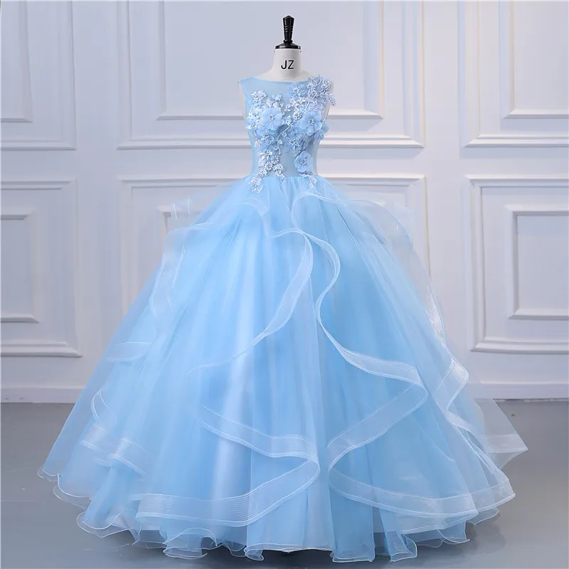 Ashley Gloria Flower Party Dress Sweet Quinceanera Jurken Klassieke Prom Baljurk Plus Size Formele Jurk Winter Nieuwe Vestidos