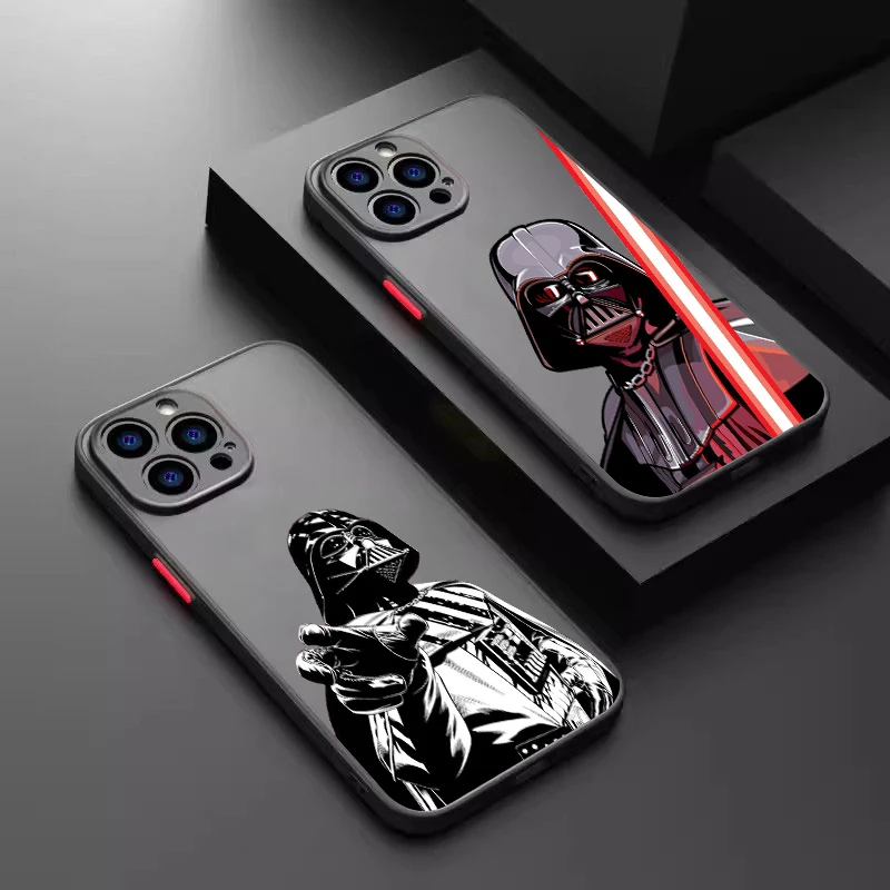 Cool S-Star W-Wars Frosted Translucent For Apple iPhone 15 14 13 12 11 XS XR X 8 7 SE Pro Max Plus Mini Soft Phone Case