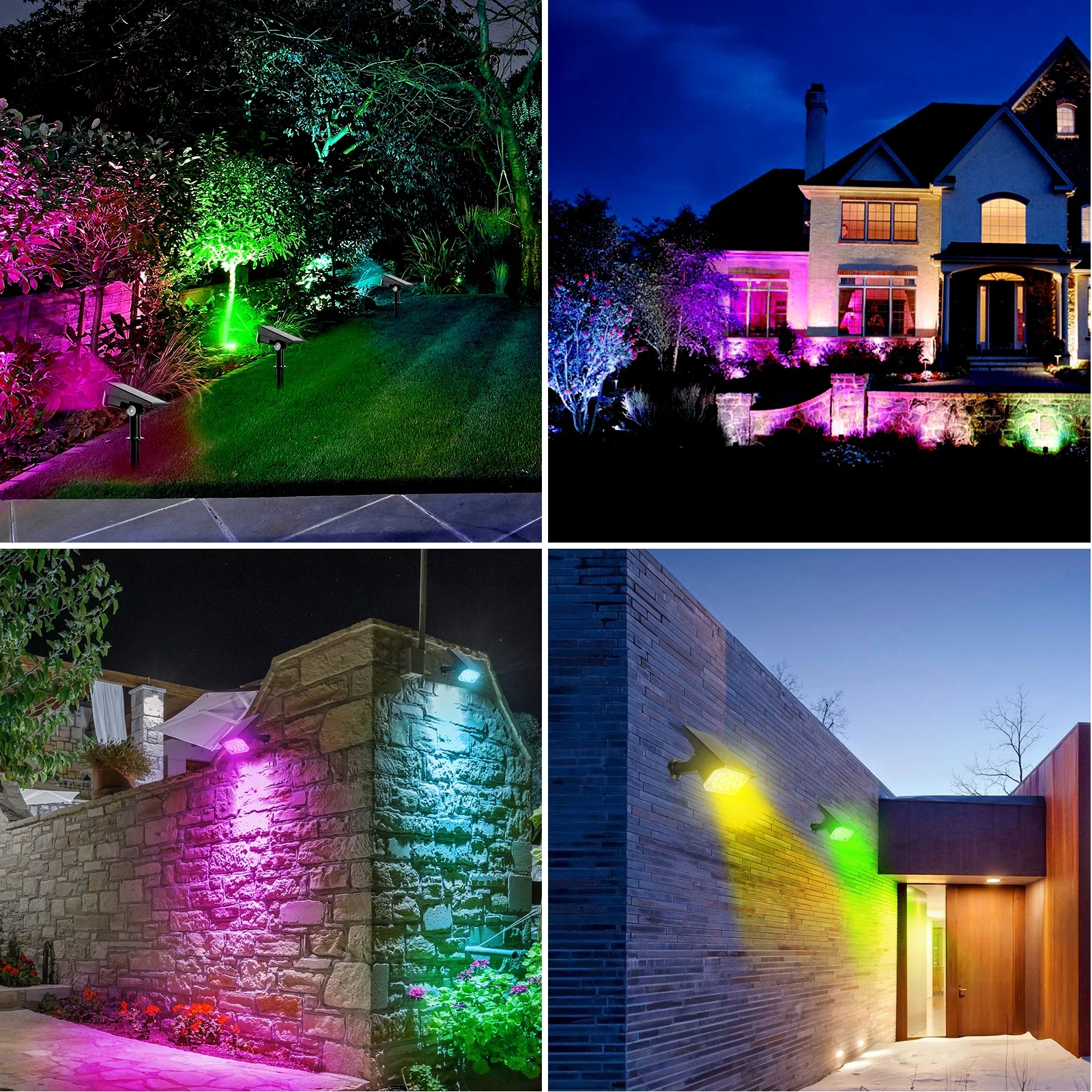 2ks solární lehký outdoorové sad RGB 20 LED lamp IP65 vodotěsný solární energie sluneční záře pro nádvoří běžící pás ozdoba reflektory