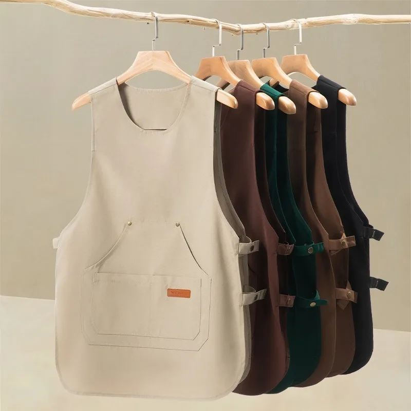 

1pcs Multipurpose Waterproof Canvas Apron Vest Style Kitchen Workwear for Baking/Cooking Home & Restaurant Cleaning