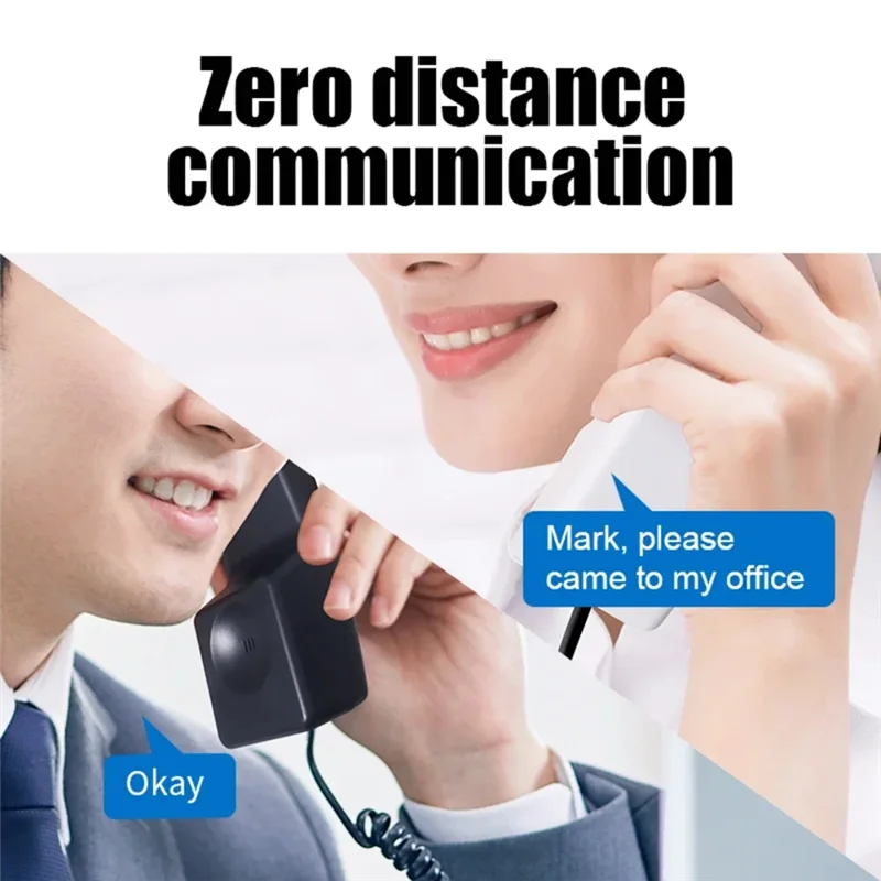 ABKI-2.4Ghz Wireless Landline Phone Wireless Intercom For Home Office Long Distance Intercom,Multi-Room, EU Plug