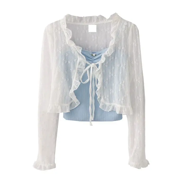 Cardigan Sun-protective Clothing Women's Summer Lace Shawl Small Coat Dress Blouse Collocation