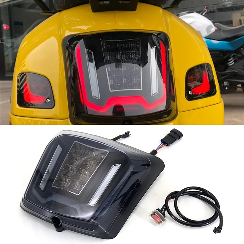 Motorcycle LED Tail Light Taillight Rear Lamp Housing for Vespa GTS300 HPE GTS 300 Supertech GTV300 GTV 300 Sei Giorni