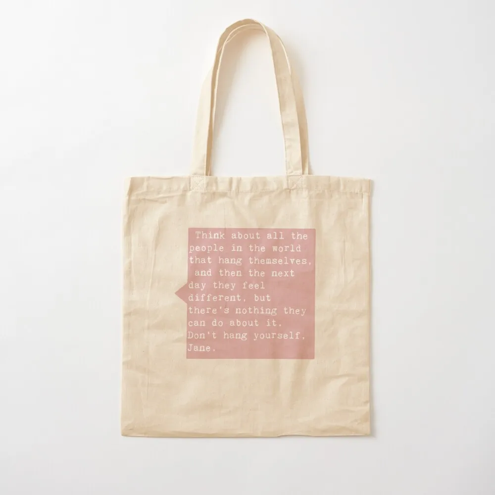 

Austenland Movie Quote sticker - don't hang yourself, Jane Tote Bag Women bags hand bags Gift bags Canvas Tote Bag