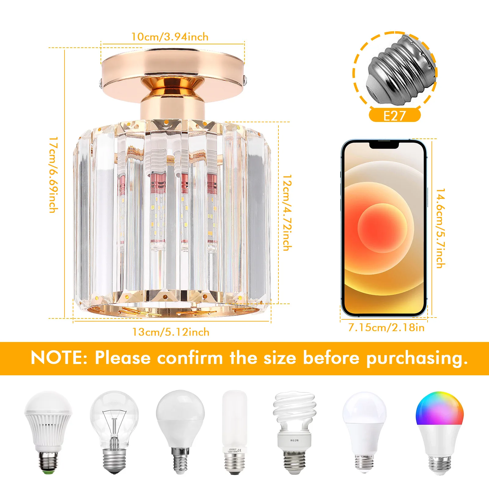 الحديثة بسيطة E27LED الكريستال مصباح مدخل الشرفة ضوء الفاخرة مصباح السقف الإبداعية شخصية شرفة الممر مصباح ديكور