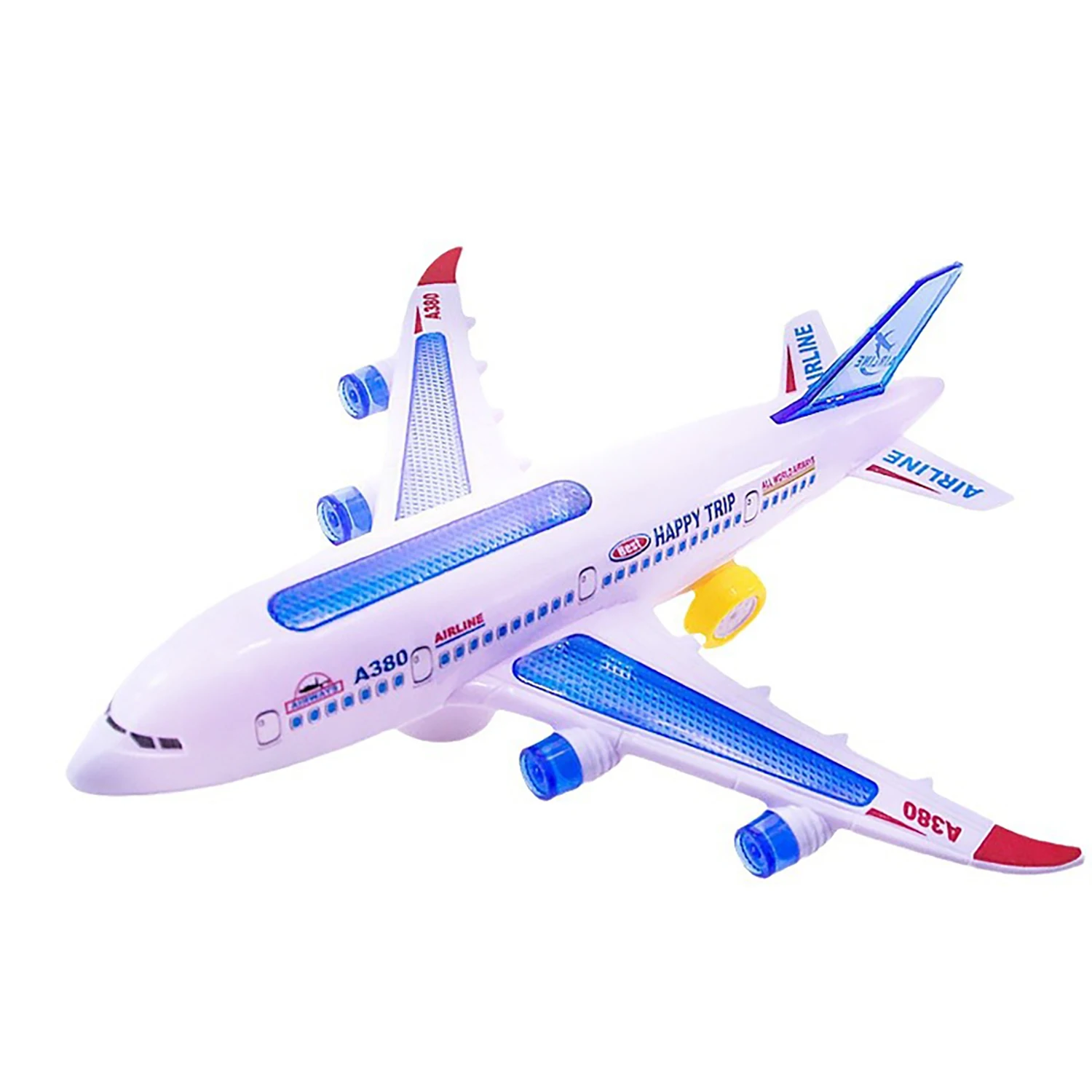 

Children's glowing music electric sound and light toys airplane, airplane model ornaments