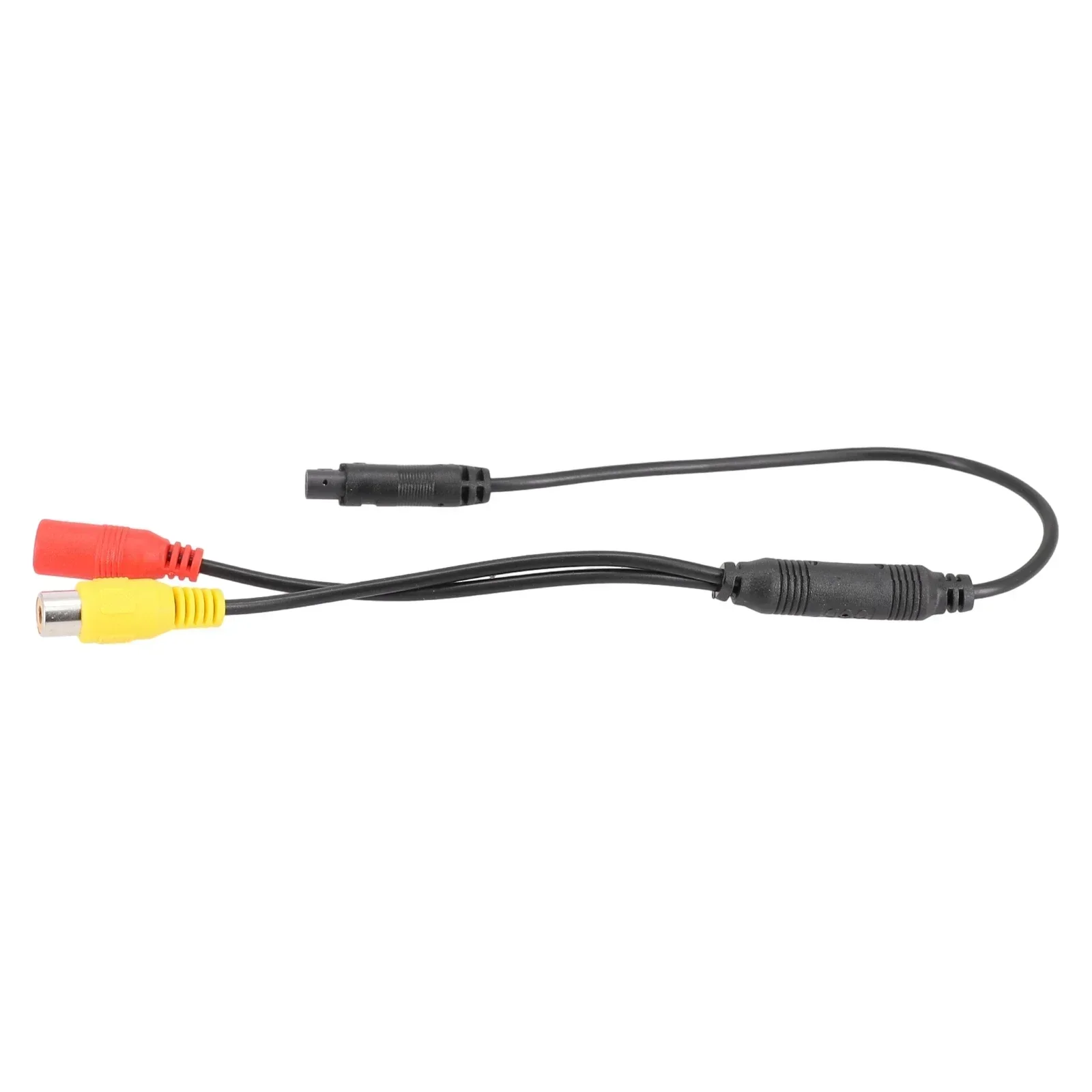 1Pcs Car Reverse Backup Rear View Camera 4-Pin Male Connector To RCA Wire Power Harness Adapter Wire Female CVBS Signal Adapter