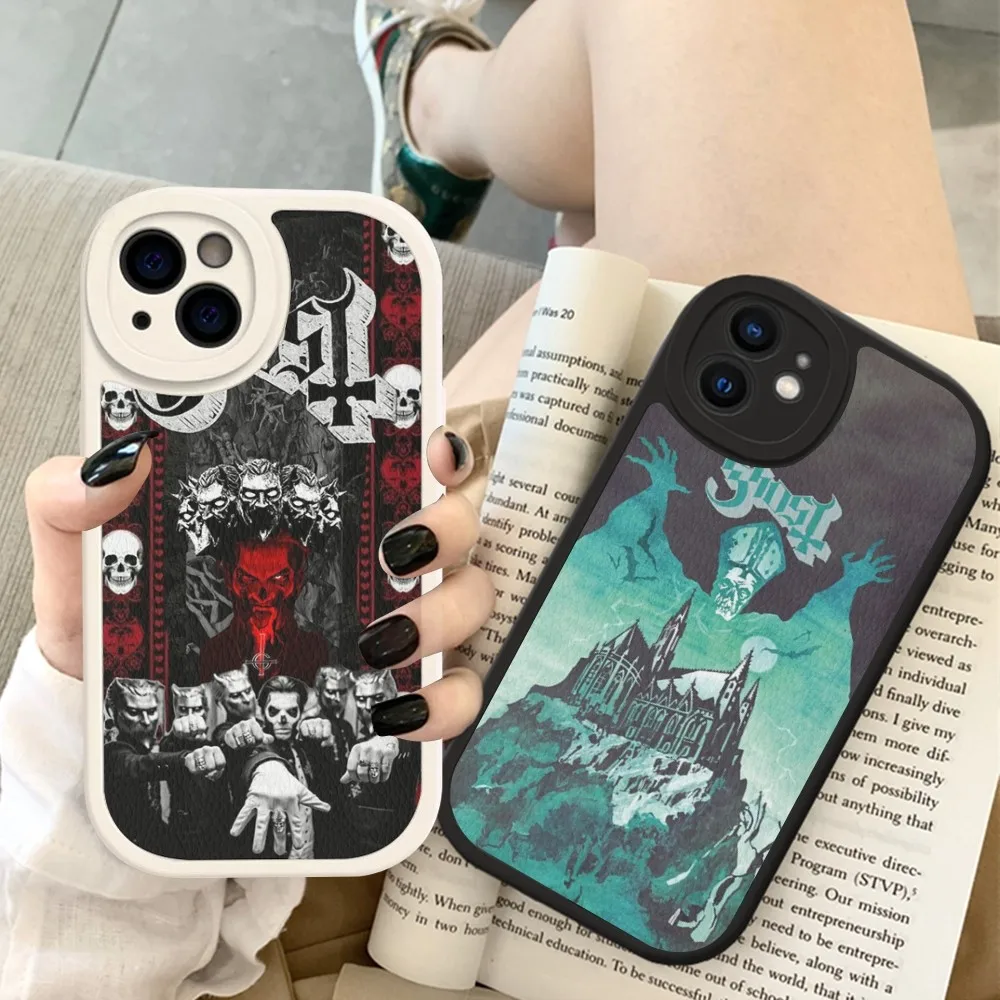 

G-Ghosts Heavy Metal Band Phone Case Hard Leather For IPhone 16 15 14 13 12 Mini 11 14 Pro Max Xs X Xr 7 8 Plus Fundas