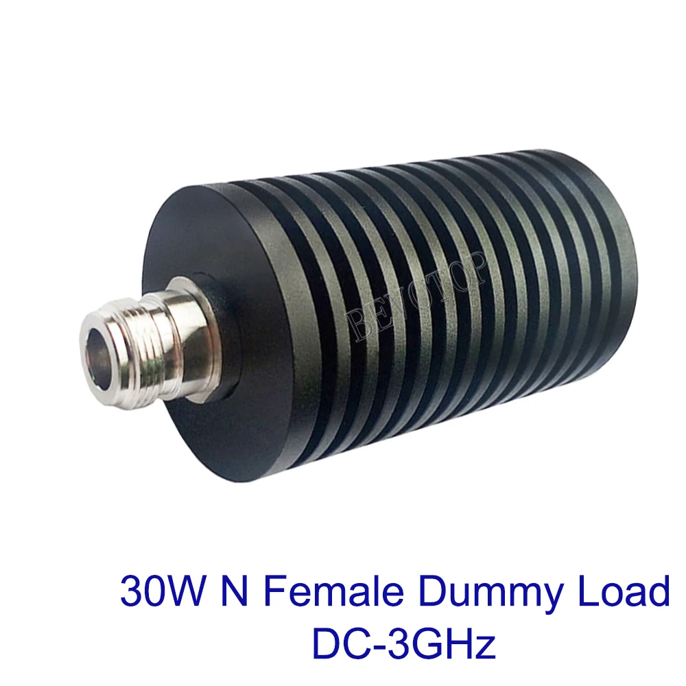 30W DC-3GHz N Female Jack Connector RF Coaxial Termination Dummy Load 0-3GHz 50ohm Nickel Plated RF Accessories BEVOTOP