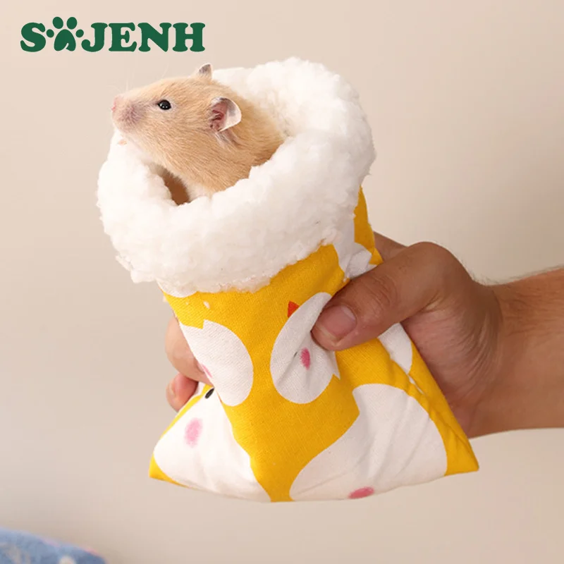 1 PC Winter Small Pet Gliders Sleeping Pouch Bag Warm Comfortable Hedgehog Squirrel Hamster Bed Nest Hamster Pet House Supplies