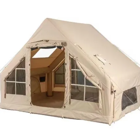 Outdoor camping quick open inflatable tent touring portable oxford cloth inflatable tent camping tent single door multi-person