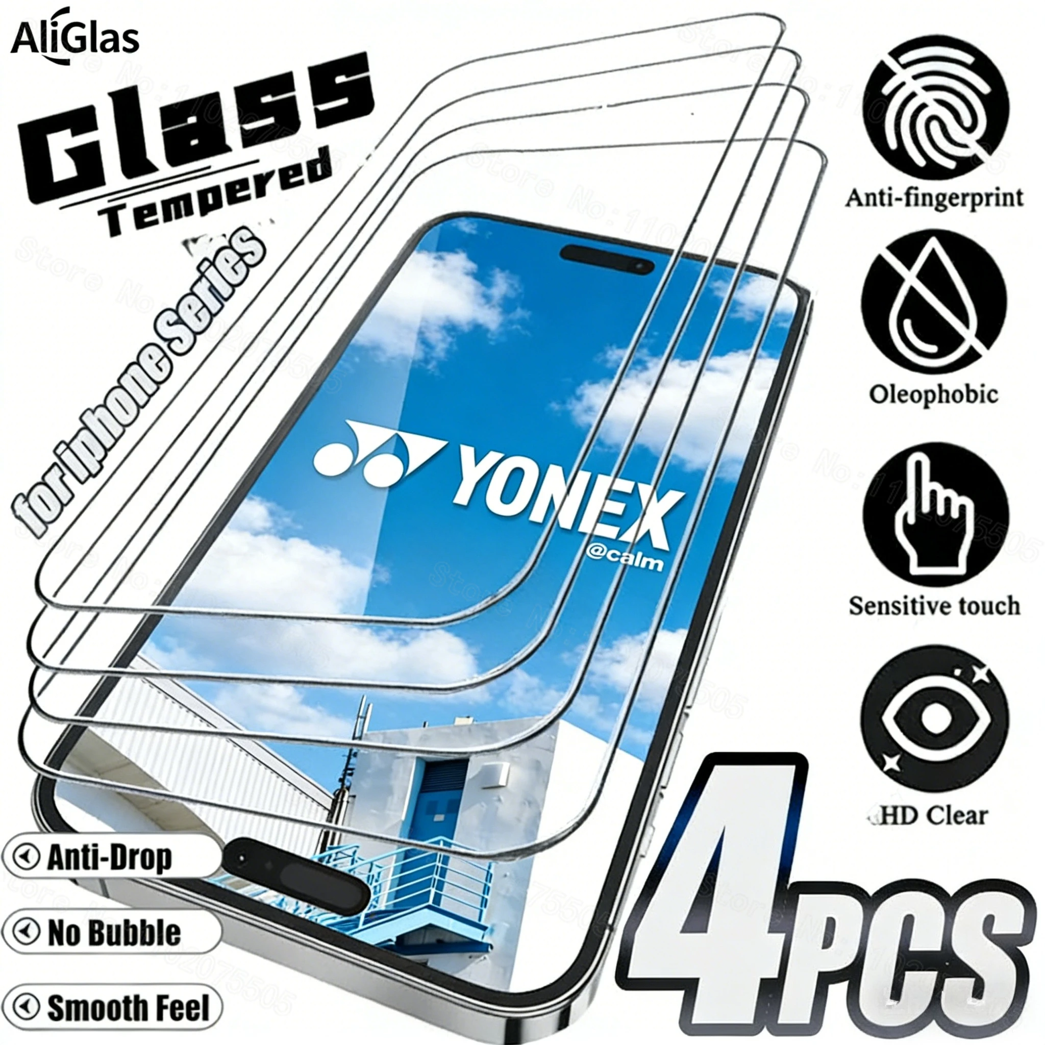 

4 шт. ультра прозрачная защитная пленка для экрана для iPhone 17 16 15 14 Pro Max Air 11 12 13 Pro 16 15 14Plus XR XS твердость закаленного стекла 9H