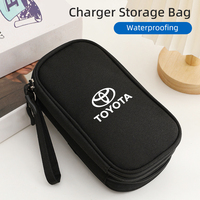 Car Cable Bag Portable Digital Storage Pouch Car Accessories For Toyota Corolla Yaris Aygo GT86 Prius RAV CHR Camry Auris Avensi