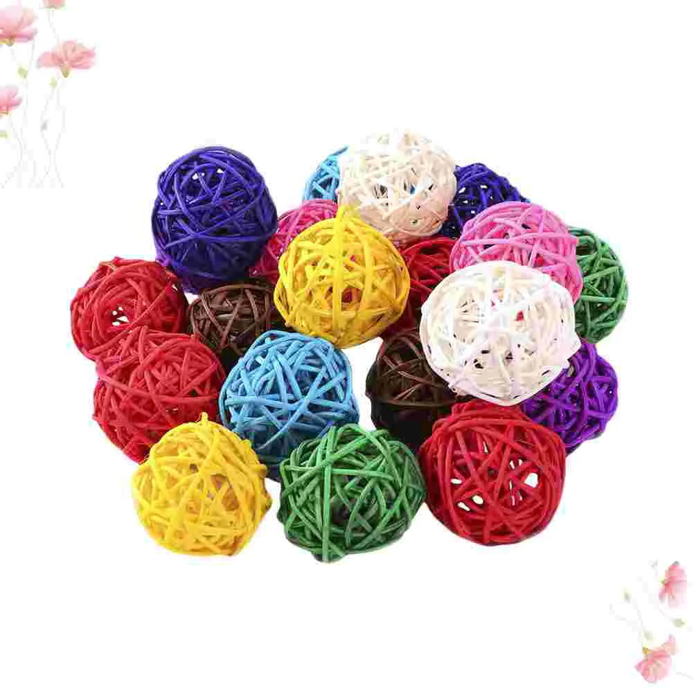 50 Pcs Aromatherapy Rattan Ball Wedding Decorations Party Pendant Garden Home Wicker