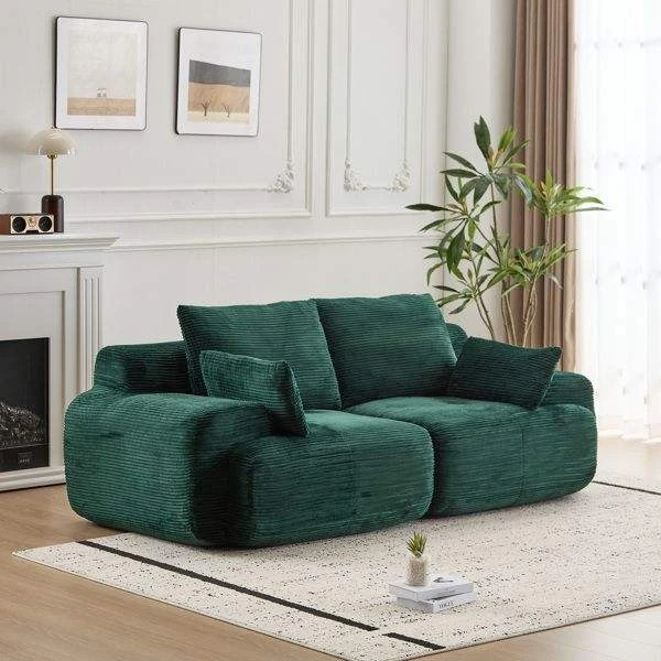 Modern 2-seat large combination sofa, high-density foam compression sofa, cloud-like modular