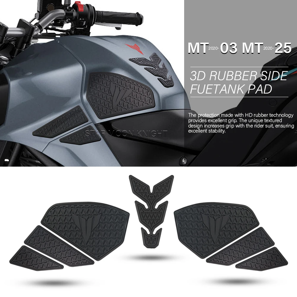 

Side Fuel Tank Pad For Yamaha MT-03 MT-25 MT03 MT25 2020 2021 2022 Moto Sticker Rubber Tankpad Anti-scratch Decal Slip Protector