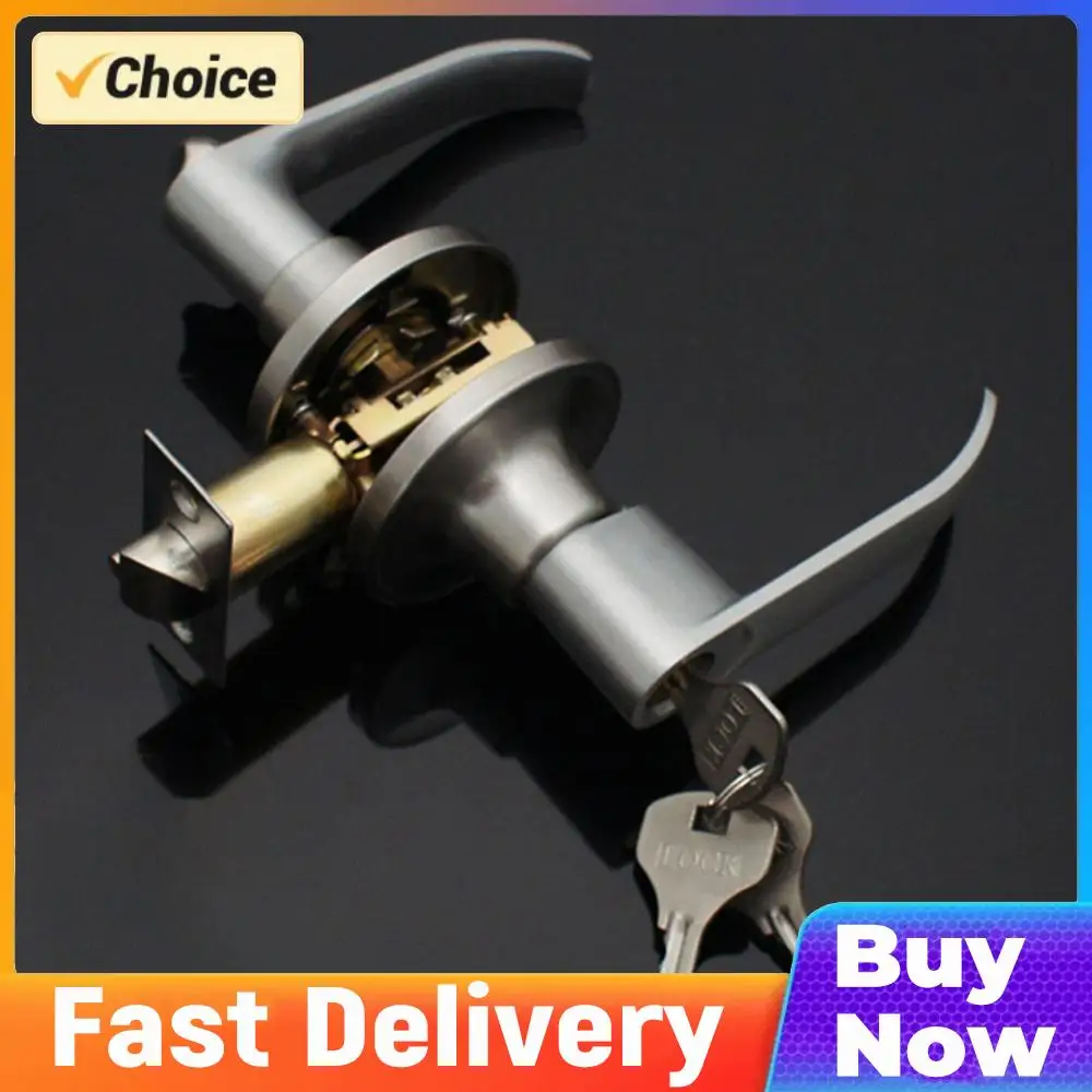 

Дверная ручка-замок с 3 ключами, нержавеющая сталь, замена дверной ручки для входной двери, для дома и офиса