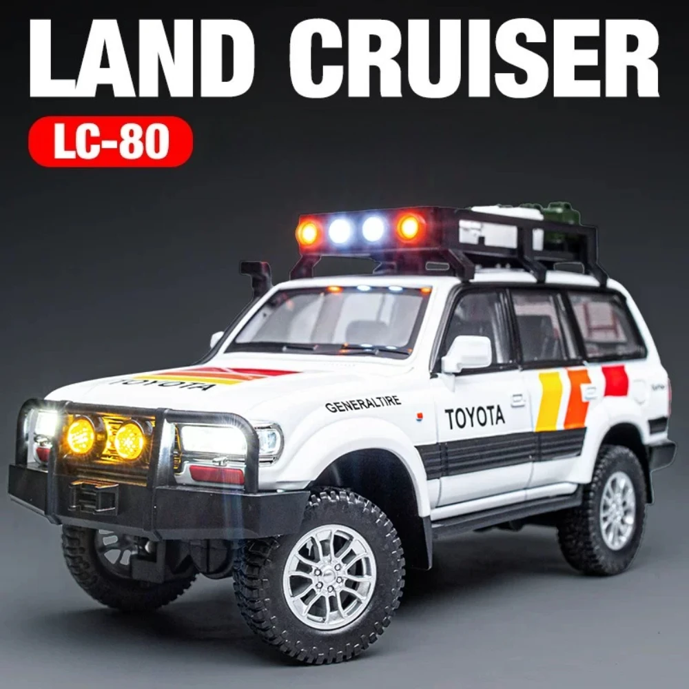 

Масштаб 1:24 Land Cruiser LC80 Camry, модель автомобиля, игрушечный сплав, литые под давлением двери, открытые модели внедорожников, детские настольные украшения