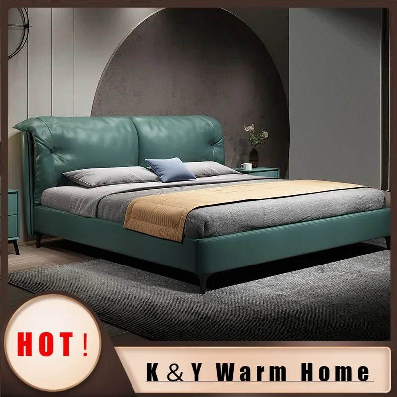 

Headboard Modern Double Bed Green Design Twin Lit Double Bed King Size House Space Saving Cama De Casal Furniture For Bedroom