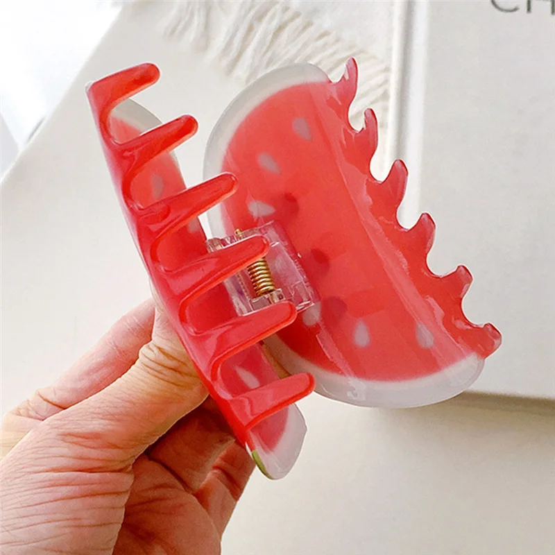 CKFAM-مشابك فكية للشعر ودبابيس شعر على شكل ذيل حصان وإكسسوارات ديكور للنساء والفتيات باللون البرتقالي #2