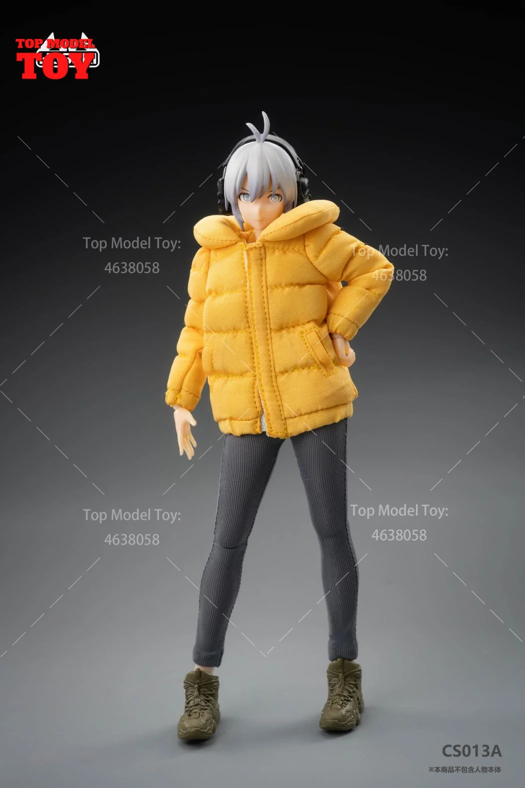 Auf Lager hasuki cs013 Winter lässige Daunen jacke im Maßstab 1/12 mit Yoga hosen Kleidung Modell für 6 ''Mädchen Action Figuren puppen