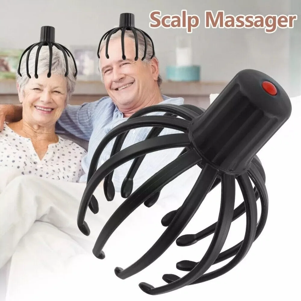 

Octopus Claw Electric Head Massager Stress Relief USB Charging Scalp Massager Hands Free Therapeutic Scratch Pad