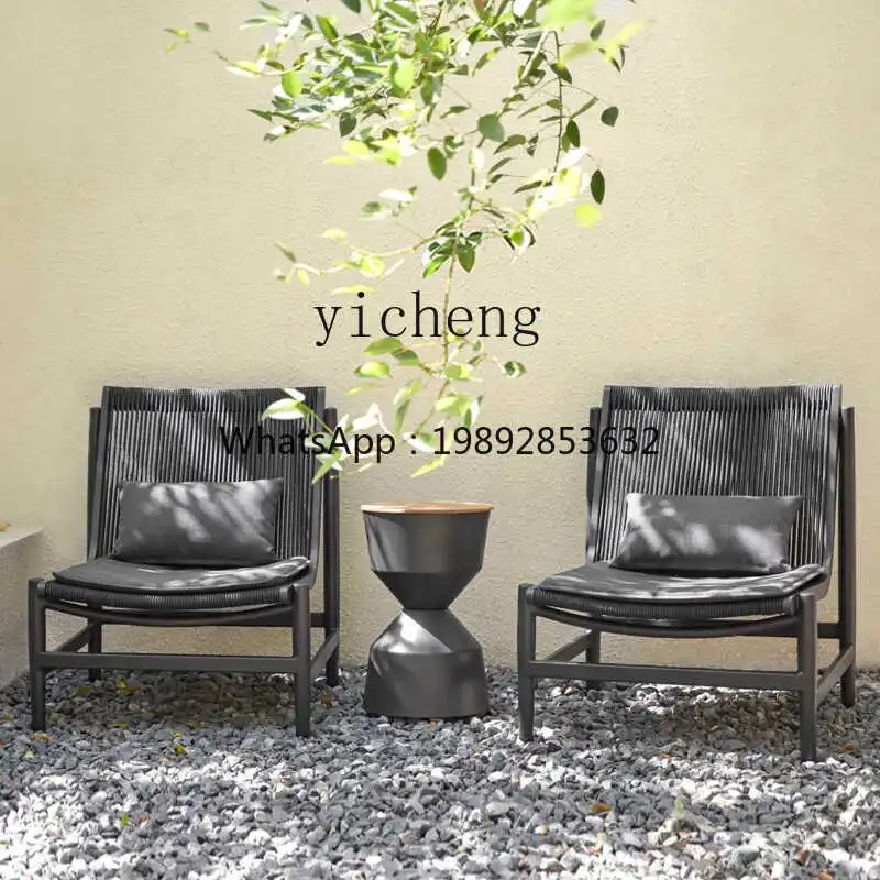 YZ  Outdoor Sofa Homestay Garden Courtyard Three-piece Set Coffee Table Balcony Leisure Rattan Chair Outdoor Furniture