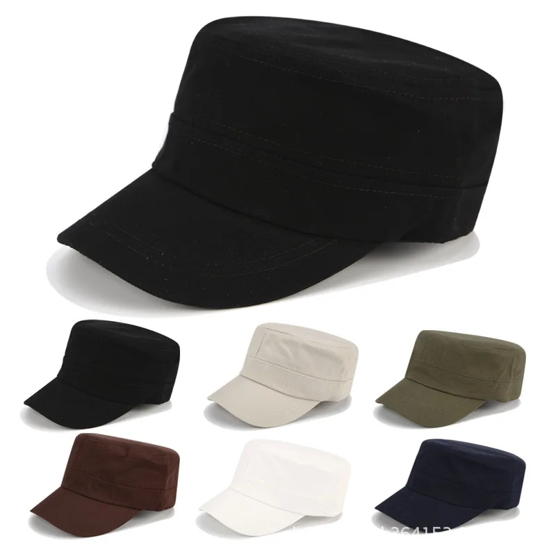 Gorra de deporte al aire libre para hombres de mediana edad, protector solar, gorra plana sólida, estilo clásico, ajustable, A73, primavera y verano